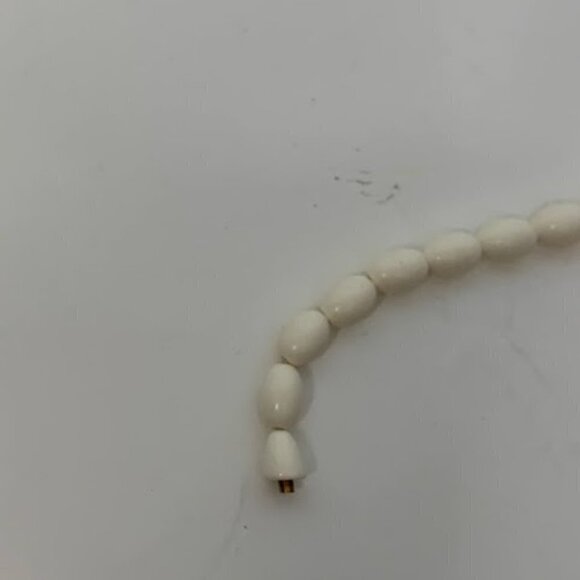 Vintage Style Beaded Choker Off White Necklace - Picture 7 of 8
